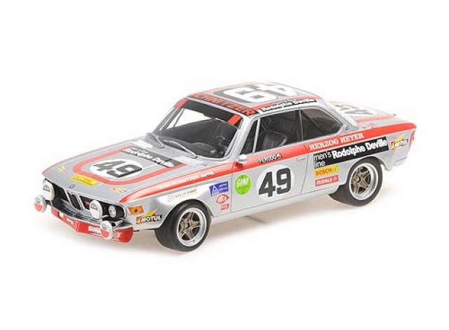 1972 BMW 2800 CS Team Schnitzer Motul #49 Herzog/Heyer 24H Spa Francorchamps, silver/orange/MINICHAMPS 1/18ミニカー 19,040円