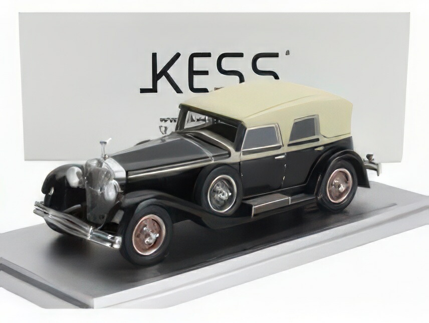 ISOTTA FRASCHINI - TIPO 8A SS CASTAGNA ch.1578 CABRIOLET CLOSED 1930 - BLACK BEIGE/Kess-Model 1/43ミニカー