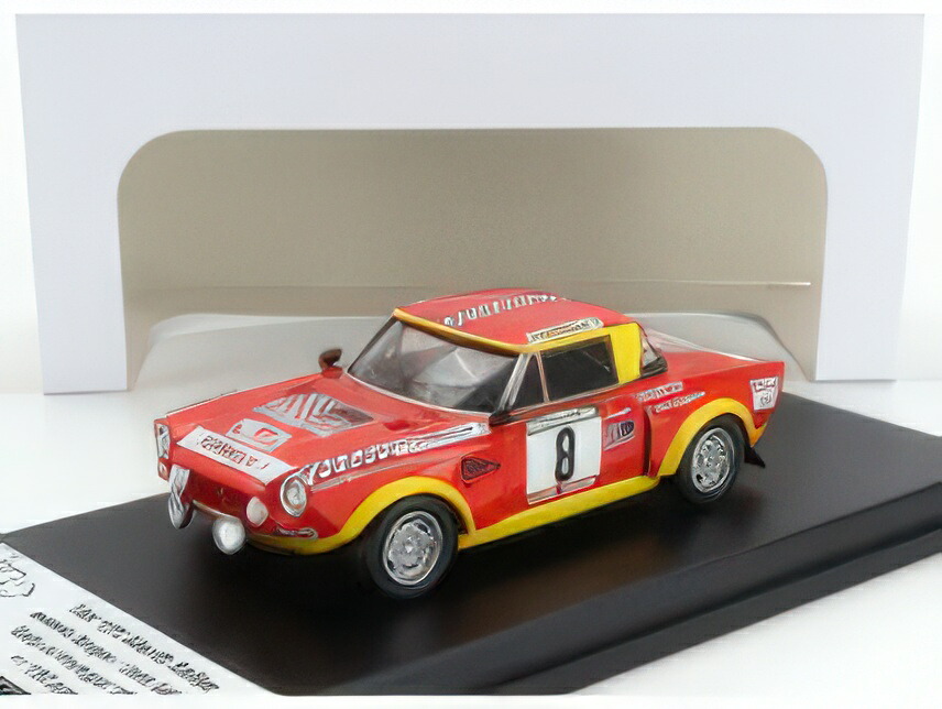 FIAT - 124 ABARTH (night version) N 8 RALLY PORTUGAL 1975 ANTONIO BORGES - JOAO ANJOS - RED YELLOW/Trofeu 1/43ミニカー 150台限定