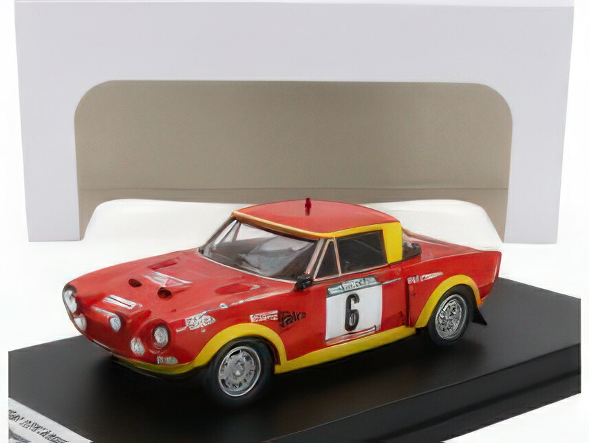 FIAT - 124 ABARTH (night version) N 6 RALLY PORTUGAL 1975 ALCIDE PAGANELLI - NINI RUSSO - RED YELLOW/Trofeu 1/43ミニカー 150台限定
