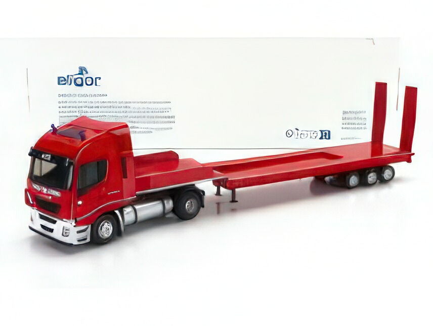 IVECO FIAT - STRALIS 480XP TRUCK RIMORCHIO PIANALE TRASPORTO MEZZI MOVIMENTO TERRA VIGILI DEL FUOCO 2016 - RED 海外限定/ELIGOR 1/43ミニカー|ラストホビー