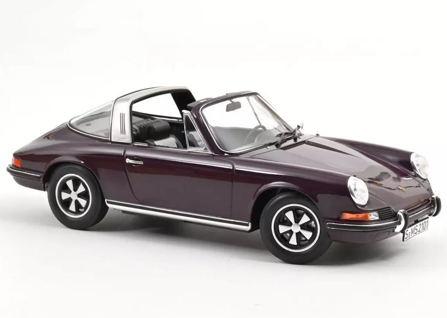 PORSCHE - 911 E TARGA 1971 - PURPLE /Norev 1/18 ミニカー|ラストホビー