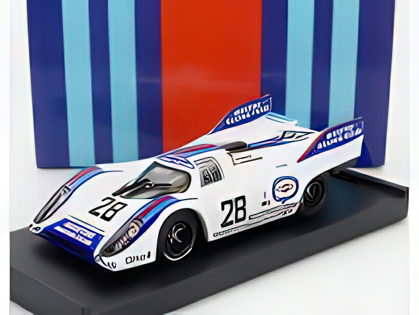 PORSCHE 917K MARTINI RACING TEAM N 28 1000km AUSTRIA 1971 HELMUT MARKO GERARD LARROUSSE WHITE BLUE RED/BRUMM 1/43ミニカー