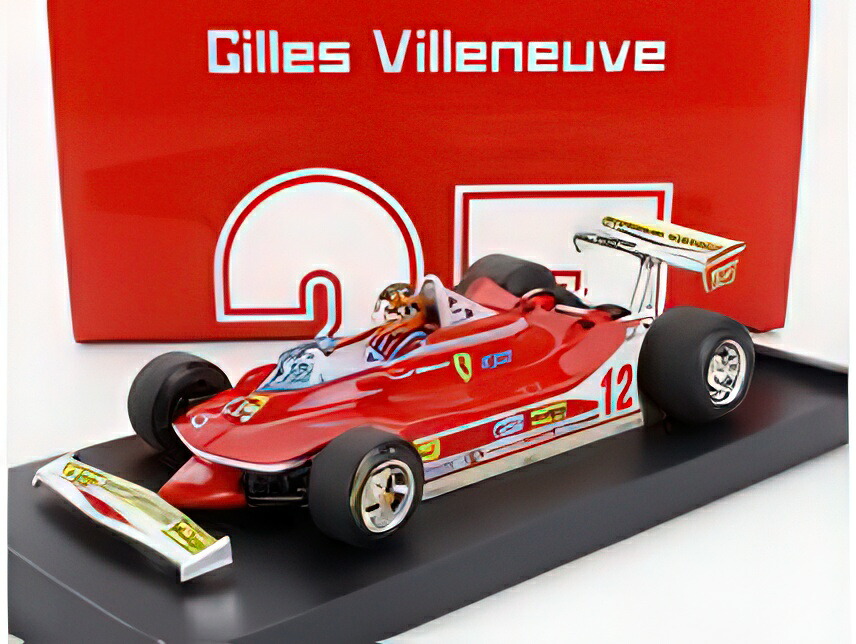 FERRARI F1 312T4 N 12 WINNER USA OVEST GP 1979 GILLES VILLENEUVE フィギュア付き RED/BRUMM 1/43ミニカー｜ラストホビー