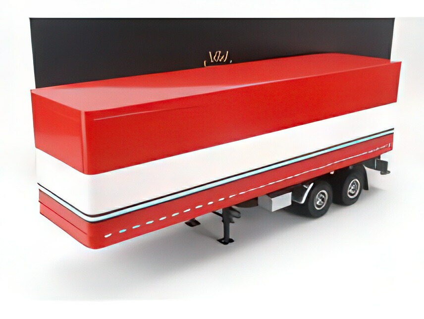 TRAILER TRAILER FOR TRUCK RIMORCHIO RED WHITE/ROAD-KINGS 1/18ミニカー