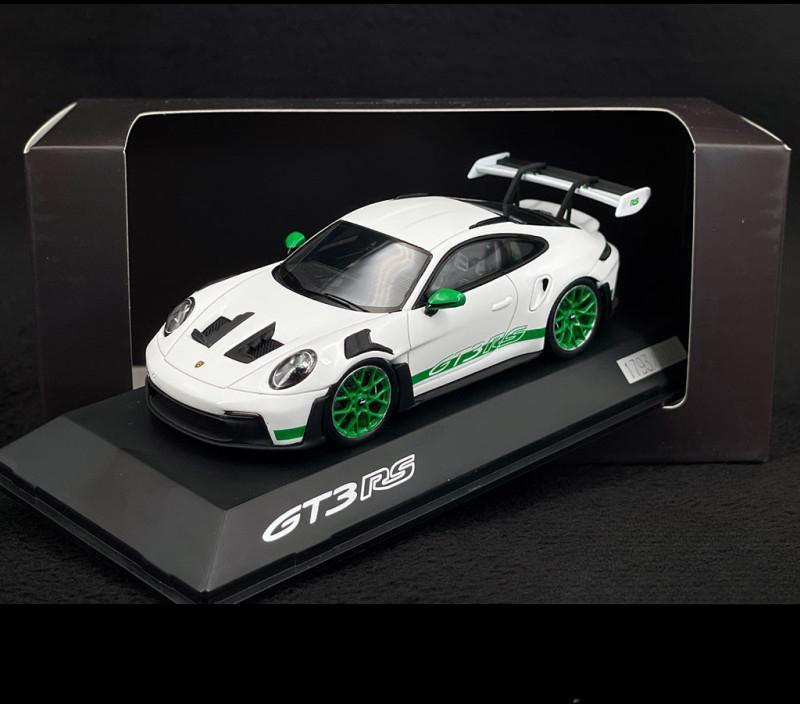 Porscheポルシェディーラーモデル 911 GT3 RS Type 992 2023 Tribute To 1972 Carrera RS White / Green Stripes 1/43 Spark｜ラストホビー