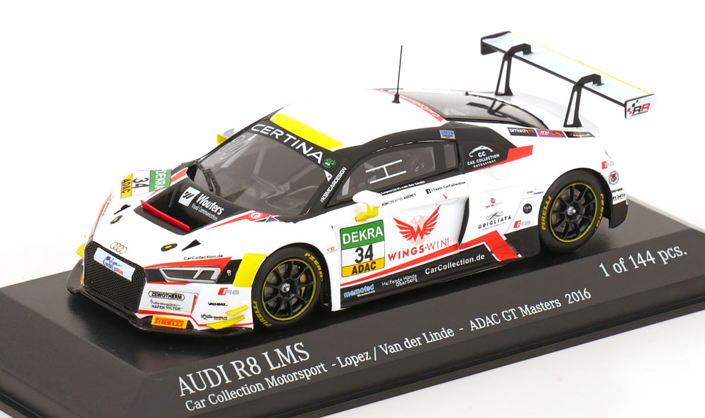 Audi R8 LMS No 34 ADAC GT Masters 2016 Lopez van der Linde / Minichamps 1/43 ミニカー 車-おもちゃ-ミニカー・トイカー
