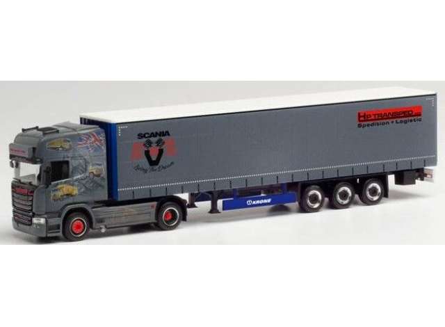 Scania R TL G.Sz. HP トランスペドヒストリー 薄墨色/Herpa 1/87ミニカー 車-乗り物のおもちゃ