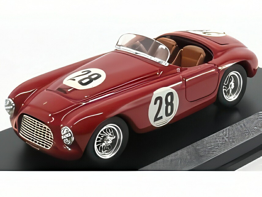 フェラーリ 166 MM バルケッタ N 28 (シャシー N 0790) 6位 ポルトガル グランプリ 1952 C.ビオンドレッティ - レッド/ ART-MODEL 1/43 ミニカー
