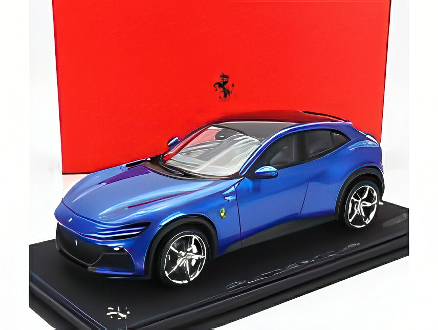 フェラーリ プロサングエ SUV 2022 - ショーケース付 - ブルー コルサ (ブルーメタリック)/ BBR 1/18 84台限定ミニカー