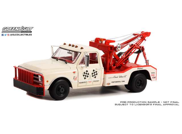 1967 Chevrolet C-30 Dually レッカー車 第51回インディアナポリス500マイルレース公式トラック Courtesy of Ernest Holmes Co. Chattanooga Tennessee/ Greenlight 1/18 ミニカー|ラストホビー