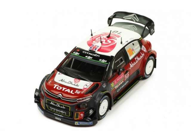 2018 Citroen C3 WRC #10 ミーク/ネーグル ラリーWM ポルトガル レッド/ブラックミニカー/ IXO1/43