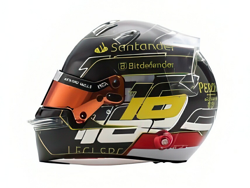 1/2 ヘルメット フェラーリF1 C.ルクレール 2023年 イタリアGP ミニヘルメット シャルル・ルクレール 2023 1:2スケール