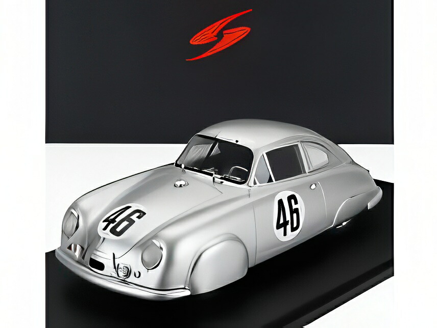 ポルシェ - 356 SLクーペ チームポルシェK.G. N46 ルマン24時間1951クラス優勝 オーギュスト・ヴュイエ - エドモン・ムーシュ - シルバー / Spark 1/18 ミニカー