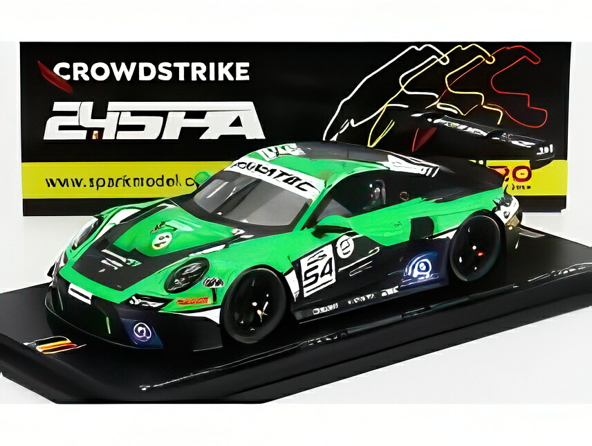 ポルシェ - 911 992 GT3 R チーム ヒューバーレーシング No.54 2023年 スパ24時間 A.ギュベン - S.ミュラー - C.エンゲルハート - グリーン ブラック/ Spark 1/43 300台限定ミニカー 13,552円