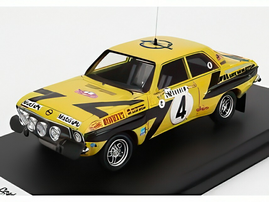 オペル アスコナ N 4 ラリーモンテカルロ 1975 W.ROHRL C.BILLSTAM イエロー ブラック/ Trofeu 1/43 150台限定ミニカー