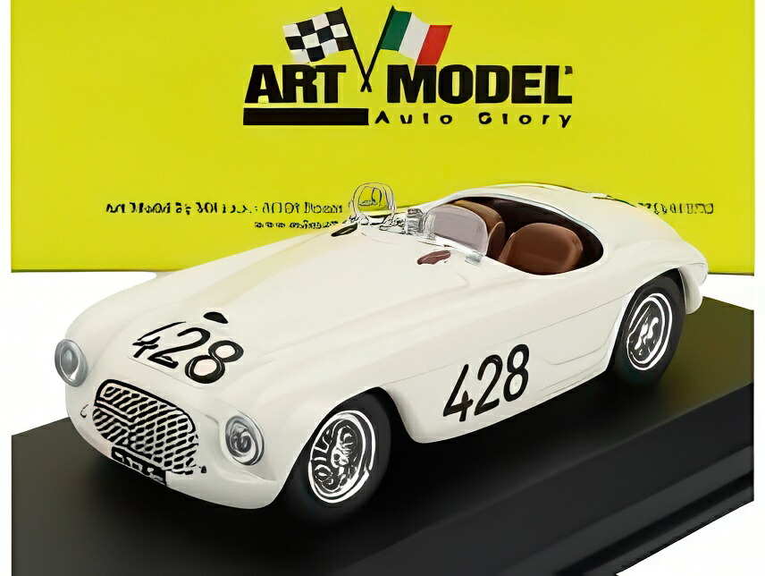 FERRARI 166MM スパイダー #428 タルガ・フローリオ 1950 L.ムッソ/A.Gaboardi ホワイト/ ART-MODEL 1/43 ミニカー|ラストホビー