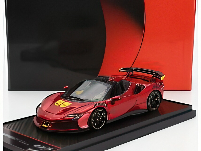フェラーリ 空想科学小説90 XX ストラダーレ 蜘蛛 2024 ロッソ ポルトフィーノ レッドメタリック 黄色 黒いこと/ BBR 1/43 50台押さえるミニカー