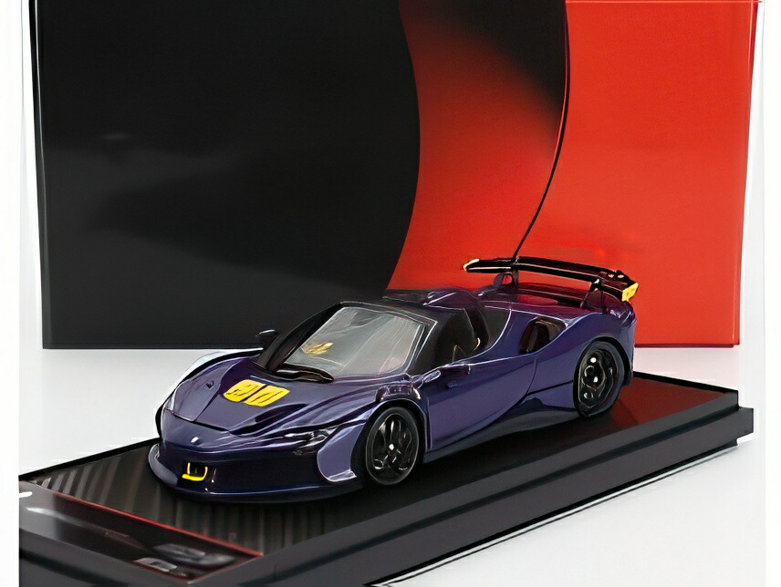 フェラーリ 空想科学小説90 XX ストラダーレ 蜘蛛 2024 青み エレットリコ 青み 黄色 黒いこと/ BBR 1/43 50台押さえるミニカー