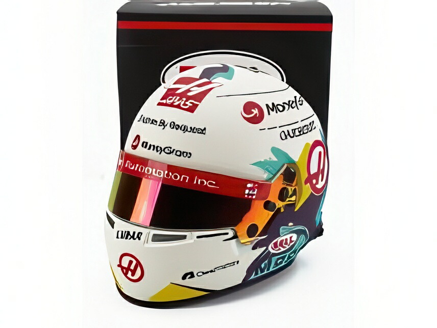 BELL HELMET F1 安全帽 ケビンマグヌッセン TEAM MONEYGRAM HAAS #20 2024時節 白いこと/ MINI HELMET 1/2 ミニカー