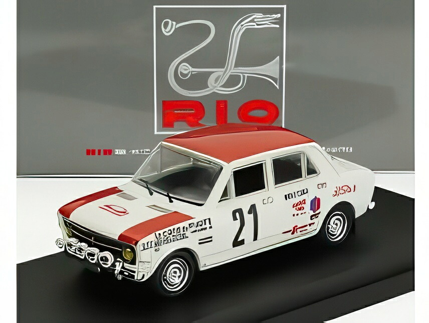 FIAT 128 ナイトバージョン #21 ラリー・モンテカルロ 1970 Jallot/Marion ホワイト/レッド/ Rio 1/43 ミニカー