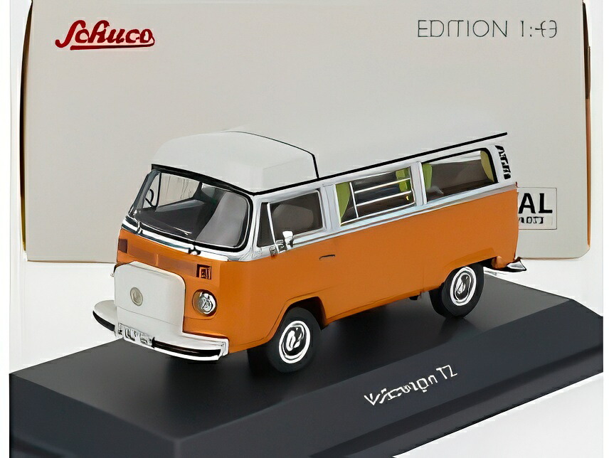 VOLKSWAGEN T2b キャンパーバン 1962 オレンジ/ホワイト/ Schuco 1/43 ミニカー