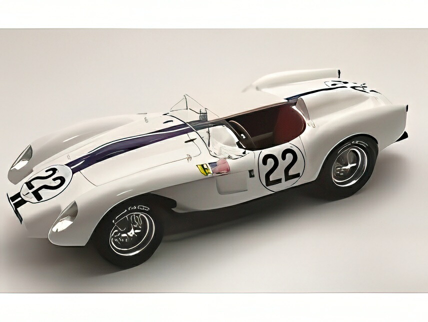 【予約】12月以降発売予定FERRARI 250TR 3.0L V12 PONTOON FENDER TESTAROSSA SPIDER TEAM ED HUGUS N 22 ル・マン24時間 1958 ED HUGUS RAY ERNIE ERICKSON ホワイト ブルー/ Tecno 1/18 ミニカー|ラストホビー