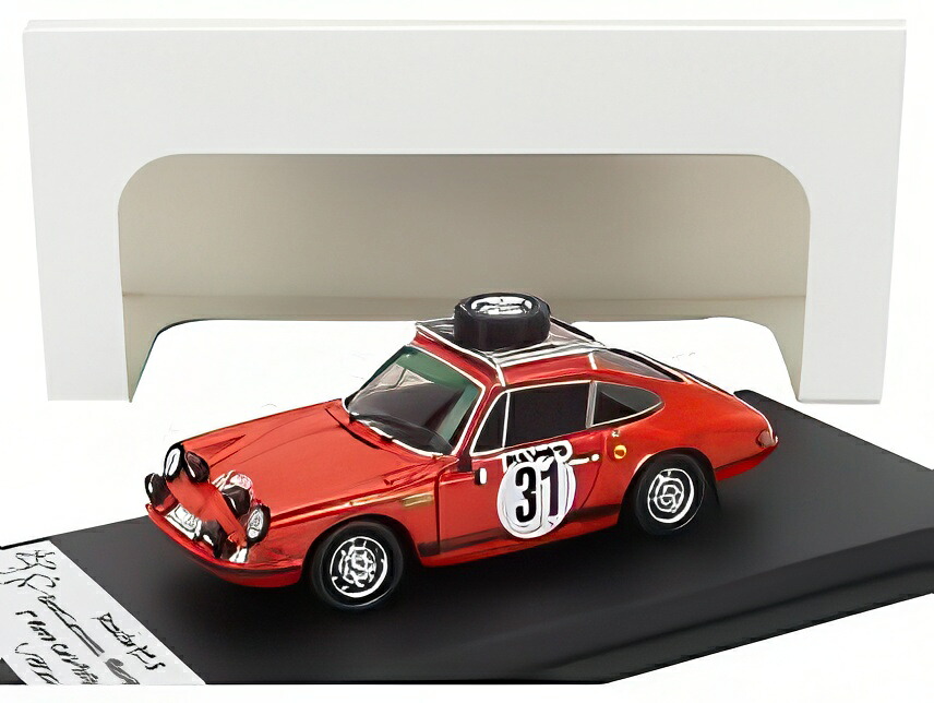 PORSCHE 911S クーペ (ナイトバージョン) #31 ラリー・モンテカルロ 2位 1969 Larrousse/Gelin オレンジ/ Trofeu 1/43 150台限定ミニカー