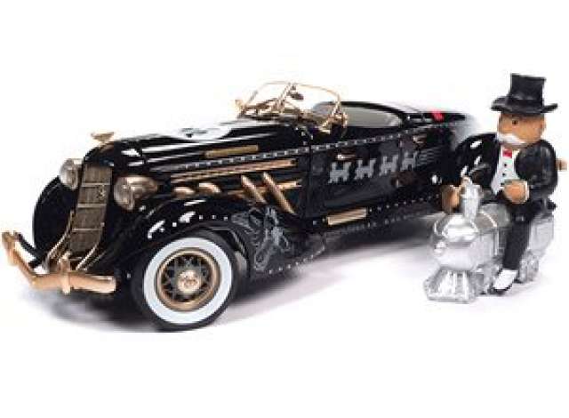 1935 オーバーン 851 素早さはやりっ子 一人占め 黒いこと つや消しゴールド/ AutoWorld  1/18 ミニカー