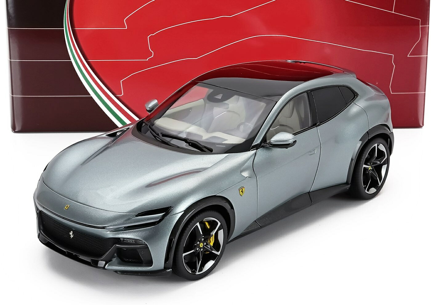 Ferrariフェラーリ Purosangueプロサングエ SUV Panoramic Roofパノラミックルーフ 2022 Grigio Titanioグリジオチタニオ グレー / BBR 1/18 ミニカー