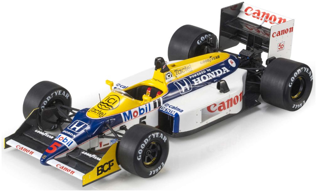 【予約】12月以降発売予定WILLIAMS F1 FW11B ホンダ N 5 ポールポジション&ウィナー メキシコGP (パイロットフィギュア付き) 1987 ナイジェル・マンセル ブルー イエロー ホワイト/ GP Replicas 1/12 ミニカー