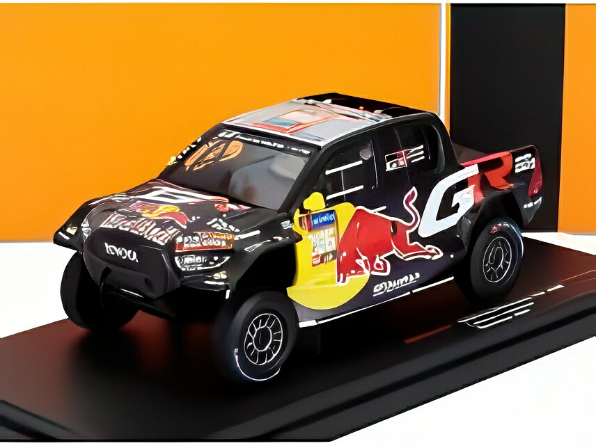 TOYOTA ハイラックス GR DKR EVO T1U ピックアップ チームガズーレーシング N206 ダカールラリー 2024 ブラックレッド/ IXO 1/43 ミニカー