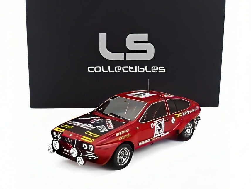 【取っておく】9月以後発売予定を組むALFA ROMEO アルフェッタ GT GR.2 ナイト爵Ver N3 3位 ツール・ド・コルス 1975 赤いこと黒いこと/ LS-Collectibles 1/18 ミニカー