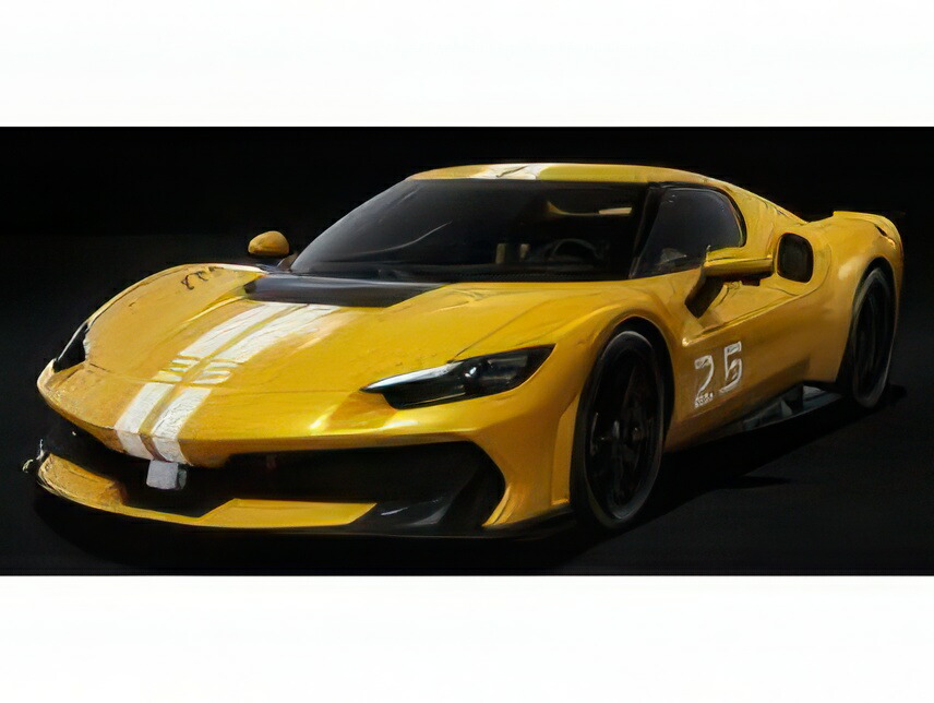 【予約】12月以降発売予定FERRARI 296 スペチアーレ N 25 2025 ジャッロトリストラート イエロー ホワイト/ LOOKSMART 1/43 ミニカー