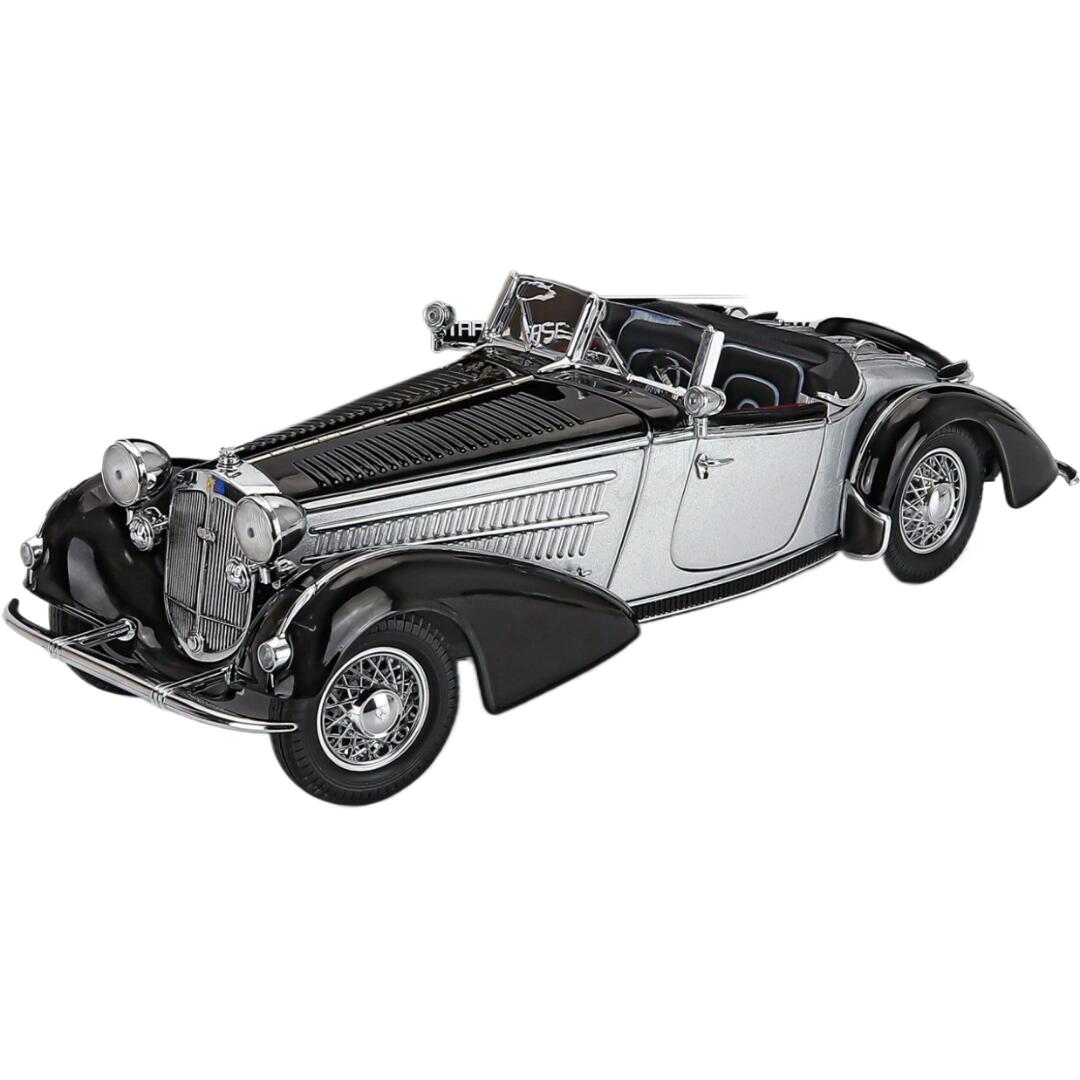 Horchホルヒ 855 Roadsterロードスター Openオープン 1939 シルバーブラック / Sun Star 1/18 ミニカー