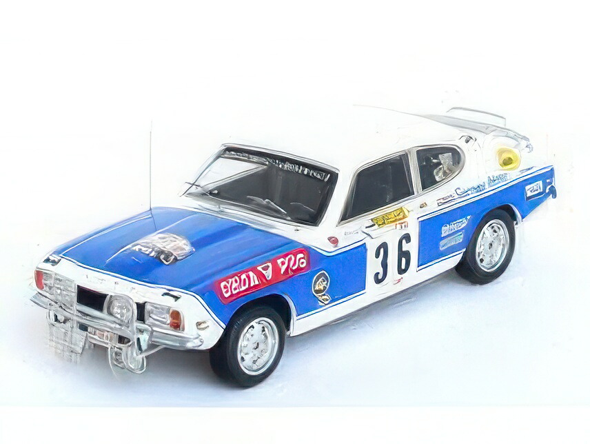 【予約】12月以降発売予定FORD ENGLAND カプリ 2600 (ナイトバージョン) N 36 ラリー TAP 1972 ロニー エイドリアン・ジャンファルドーネ ホワイト ライトブルー/ Trofeu 1/43 150台限定ミニカー｜ラストホビー