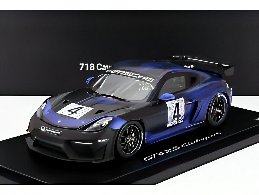 PORSCHE 718 (982) ケイマン GT4 RS N4 クラブスポーツ 2023 ショーケース付 ブルーブラック/ Spark 1/18 300台限定ミニカー｜ラストホビー