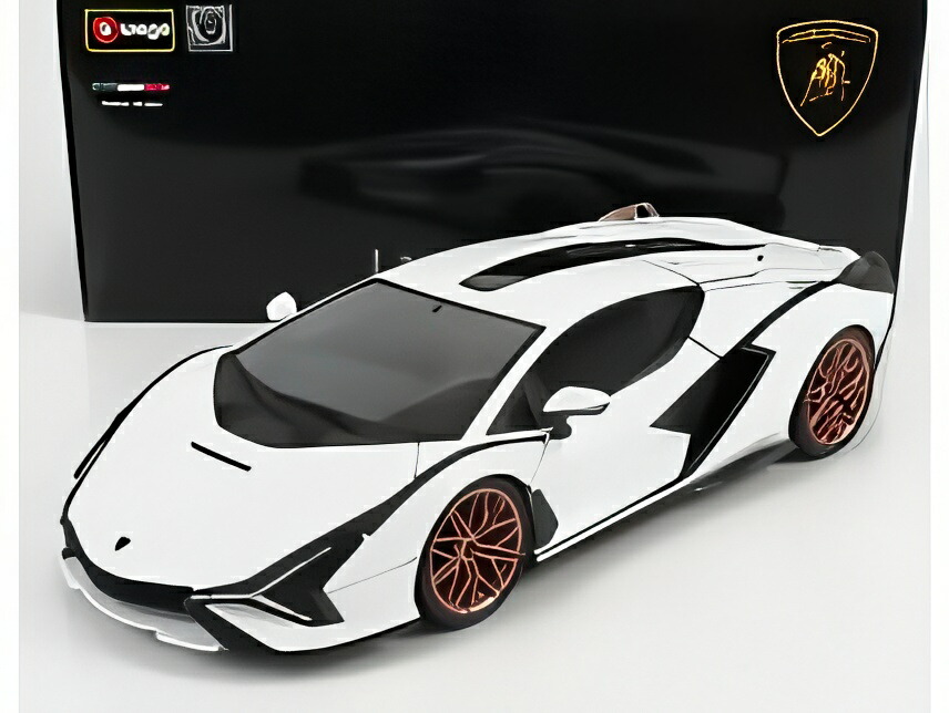 LAMBORGHINI SIAN FKP 37 HYBRID 2020 白いこと 黒いこと/ Bburago 1/18 ミニカー 車-ミニカー・トイカー-乗り物のおもちゃ