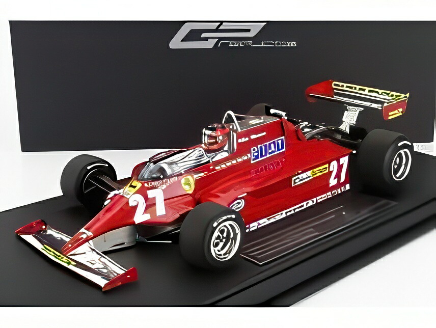 FERRARI F1 126CK N27 優勝 モナコGP 1981 G.ヴィルヌーヴ パイロットフィギュア/ケース付 レッド シルバー/ GP Replicas 1/18 ミニカー|ラストホビー