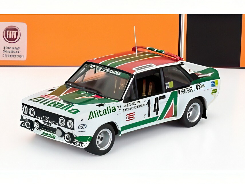FIAT 131 ABARTH ALITALIA N14 ラリーモンテカルロ 1981 D.チェラート ホワイト グリーン レッド/ IXO 1/43 ミニカー