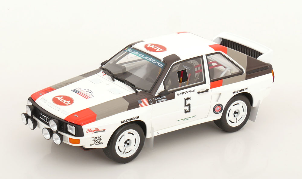 Audi Sport Quattro No.5 オリンパスラリー Buffum Wilson 1986 押さえる999個/ OTTO 1/18 ミニカー