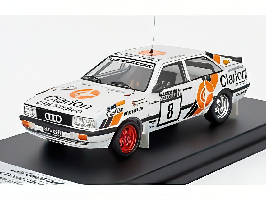 AUDI QUATTRO クーペ 8号車 1000湖ラリー 1987 P.Eklund D.Whittock ホワイトブルーオレンジ/ Trofeu 1/43 150台押さえるミニカー