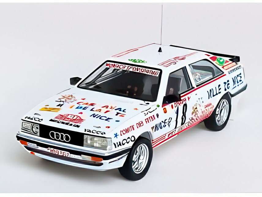 【予約】2026年発売予定AUDI QUATTRO クーペ 18号車 ラリーモンテカルロ 1987 Tchine G.Thimonier ホワイト/ Trofeu 1/43 150台限定ミニカー