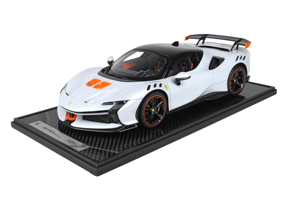 【取って置く】Ferrari 空想科学小説90XX Stradale 公式的色つや Ferrari ビアンコアルティコ/ BBR 1/12 49台押さえるミニカー