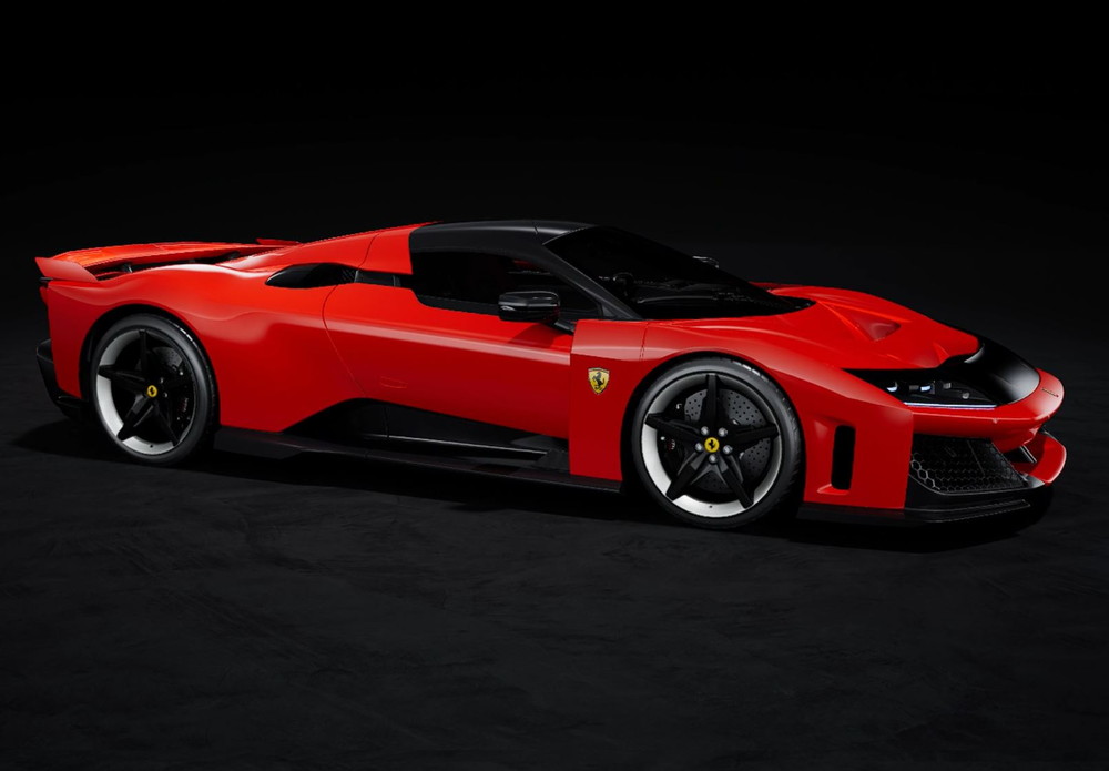 【取って置く】Ferrari F80 炭素オプション ロッソコルサホイール 炭素しろがね色/ BBR 1/12 ミニカー