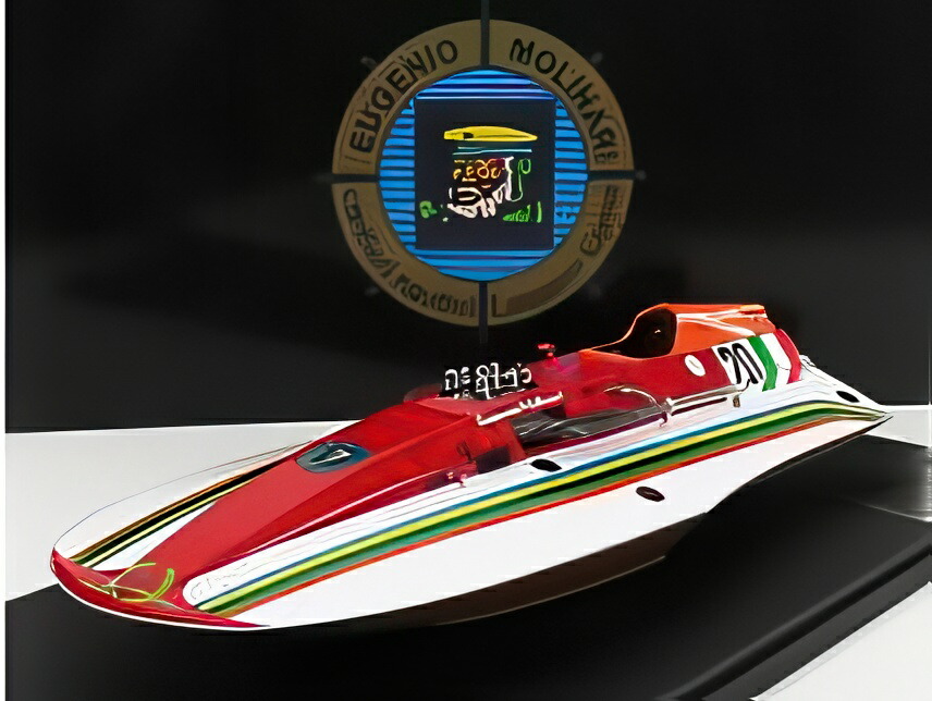 MOLINARI オフショアモーターボート No.20 E.モルナーリ 1980 F1 ワールドチャンピオン レッド ホワイト オレンジ/ BBR 1/18 300台限定ミニカー