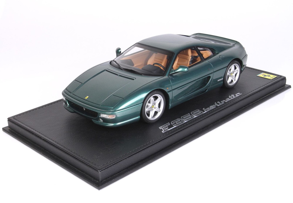 【予約】Ferrari F355 Berlinetta 1994 マニュアルギア ヴェルデピノメタリック ベージュインテリア/ BBR 1/18 ミニカー