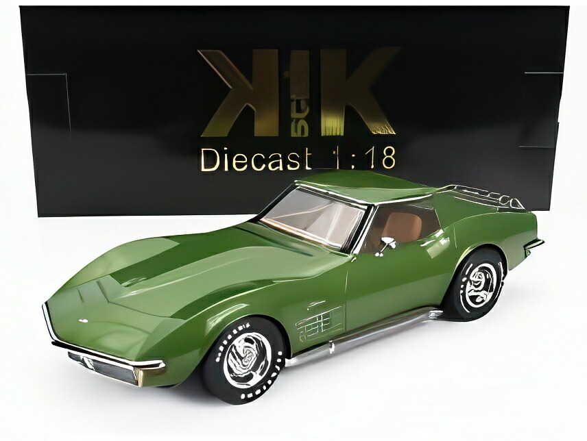 【予約】CHEVROLET コルベット C3 1972 ルーフパーツ脱着可 グリーン/ KK-SCALE 1/18 ミニカー