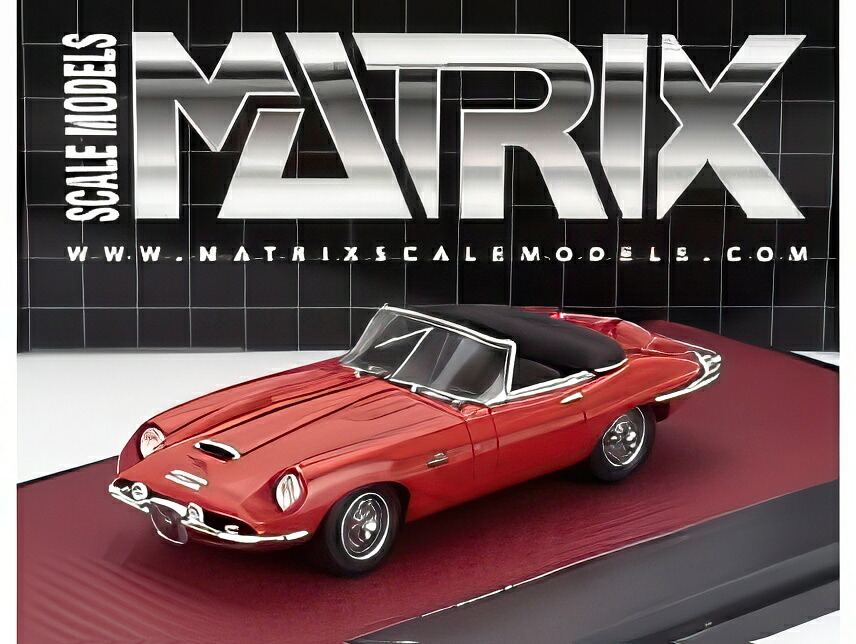 JAGUAR Eタイプ フルーア ロードスター オープン 1964 レッド/ Matrix 1/43 ミニカー