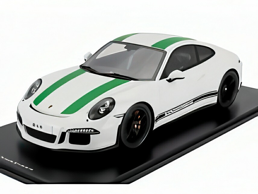 【取っておく】PORSCHE 911 991 R クーペ 2016 白いこと 緑であること/ Schuco 1/12 ミニカー